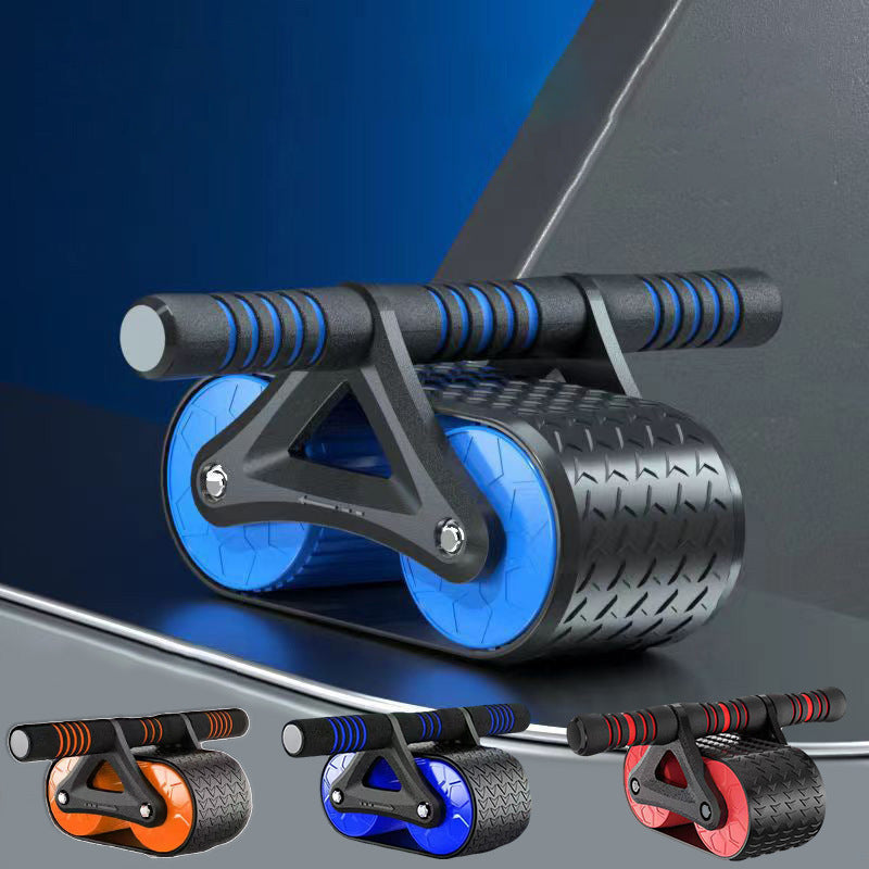 Roda abdominal com sistema de recuo automático