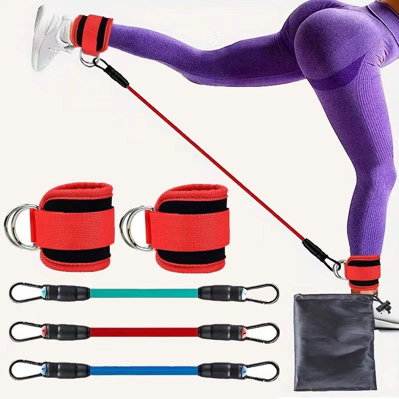 kit de faixas elásticas com tornozeleira ajustável
