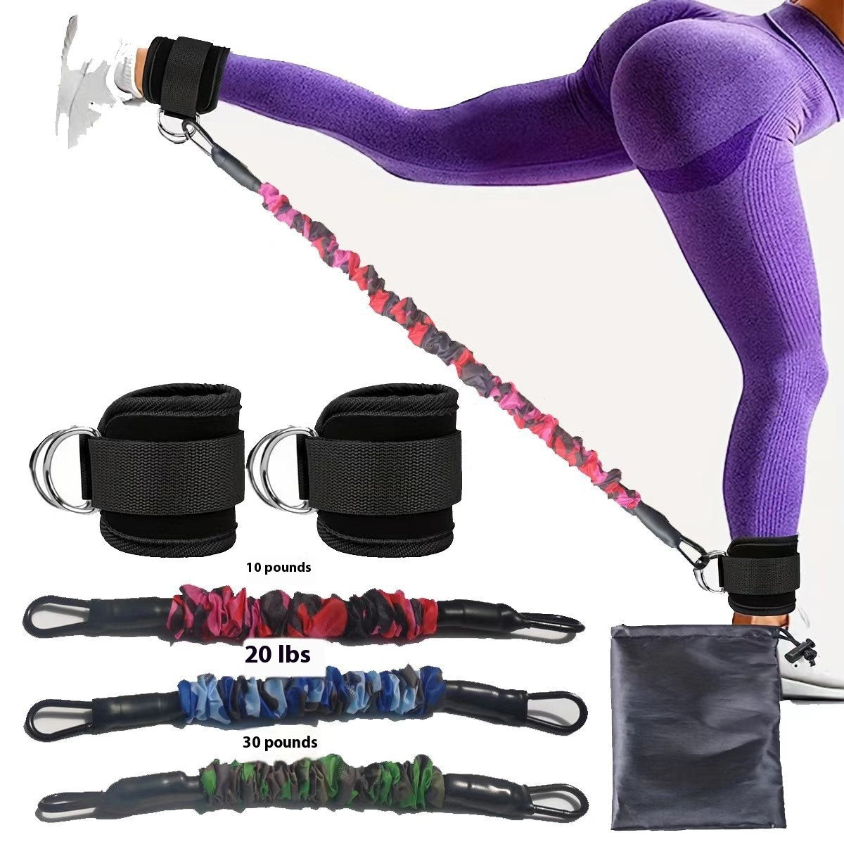 kit de faixas elásticas com tornozeleira ajustável